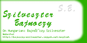 szilveszter bajnoczy business card